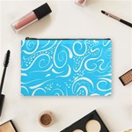 Illustration Scribble Reason Design Pattern Cosmetic Bag (Medium) Front