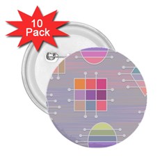 Illustration Pastel Shape Geometric 2 25  Buttons (10 Pack)  by Wegoenart