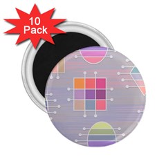 Illustration Pastel Shape Geometric 2 25  Magnets (10 Pack)  by Wegoenart