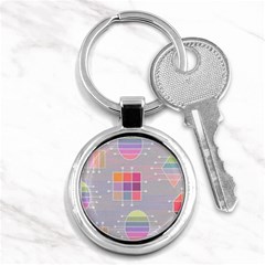 Illustration Pastel Shape Geometric Key Chain (round) by Wegoenart