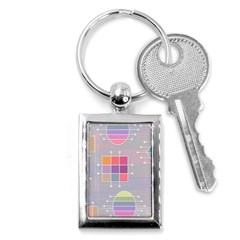 Illustration Pastel Shape Geometric Key Chain (rectangle) by Wegoenart