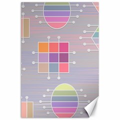 Illustration Pastel Shape Geometric Canvas 24  X 36  by Wegoenart