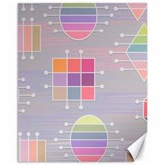 Illustration Pastel Shape Geometric Canvas 11  x 14 