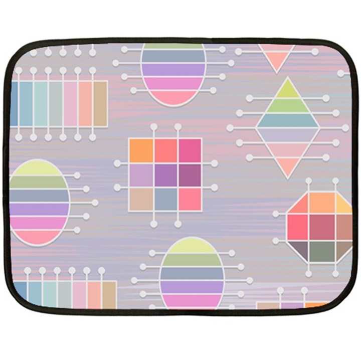 Illustration Pastel Shape Geometric Double Sided Fleece Blanket (Mini) 