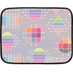 Illustration Pastel Shape Geometric Double Sided Fleece Blanket (Mini)  35 x27  Blanket Back