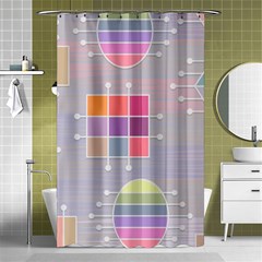 Illustration Pastel Shape Geometric Shower Curtain 48  X 72  (small)  by Wegoenart