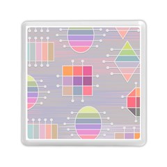 Illustration Pastel Shape Geometric Memory Card Reader (Square)