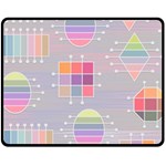 Illustration Pastel Shape Geometric Double Sided Fleece Blanket (Medium)  58.8 x47.4  Blanket Front