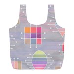 Illustration Pastel Shape Geometric Full Print Recycle Bag (L) Front