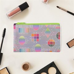 Illustration Pastel Shape Geometric Cosmetic Bag (XS)