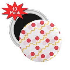 Line Patter Dots Dot Lines Decorative 2 25  Magnets (10 Pack)  by Wegoenart