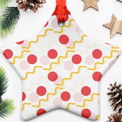 Line Patter Dots Dot Lines Decorative Star Ornament (two Sides) by Wegoenart