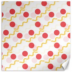 Line Patter Dots Dot Lines Decorative Canvas 12  X 12  by Wegoenart