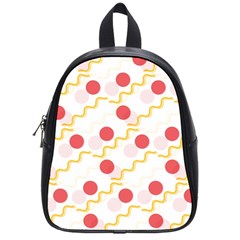 Line Patter Dots Dot Lines Decorative School Bag (small) by Wegoenart