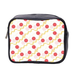 Line Patter Dots Dot Lines Decorative Mini Toiletries Bag (two Sides) by Wegoenart