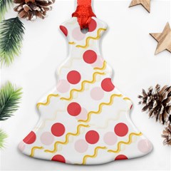 Line Patter Dots Dot Lines Decorative Christmas Tree Ornament (two Sides) by Wegoenart