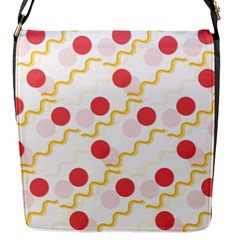 Line Patter Dots Dot Lines Decorative Flap Closure Messenger Bag (s) by Wegoenart