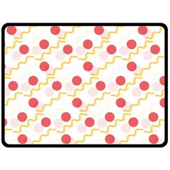 Line Patter Dots Dot Lines Decorative Double Sided Fleece Blanket (large)  by Wegoenart