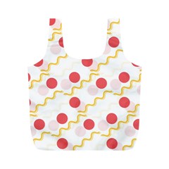 Line Patter Dots Dot Lines Decorative Full Print Recycle Bag (m) by Wegoenart