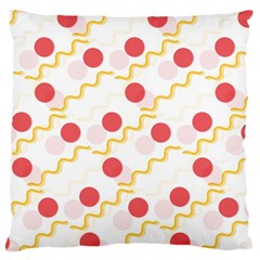 Line Patter Dots Dot Lines Decorative Large Flano Cushion Case (two Sides) by Wegoenart