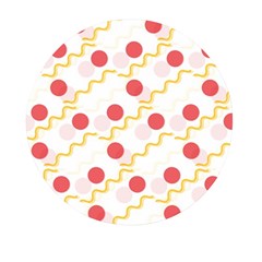 Line Patter Dots Dot Lines Decorative Mini Round Pill Box by Wegoenart