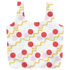 Line Patter Dots Dot Lines Decorative Full Print Recycle Bag (xxl) by Wegoenart