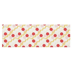 Line Patter Dots Dot Lines Decorative Banner And Sign 6  X 2  by Wegoenart