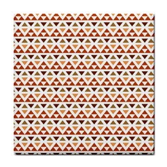 Illustration Geometric Tribal Pattern Design Tile Coaster by Wegoenart