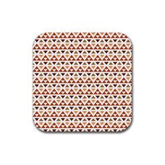 Illustration Geometric Tribal Pattern Design Rubber Coaster (square) by Wegoenart