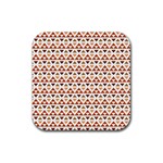 Illustration Geometric Tribal Pattern Design Rubber Coaster (Square) Front