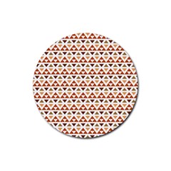 Illustration Geometric Tribal Pattern Design Rubber Coaster (round) by Wegoenart