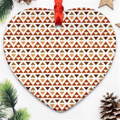 Illustration Geometric Tribal Pattern Design Heart Ornament (two Sides) by Wegoenart