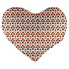 Illustration Geometric Tribal Pattern Design Large 19  Premium Heart Shape Cushions by Wegoenart