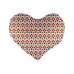 Illustration Geometric Tribal Pattern Design Standard 16  Premium Flano Heart Shape Cushions by Wegoenart