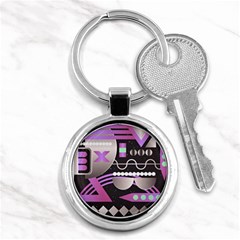 Illustration Background Abstract Geometric Key Chain (round) by Wegoenart