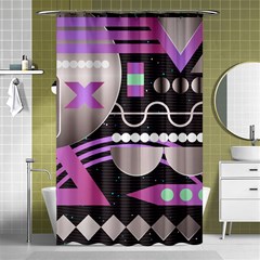 Illustration Background Abstract Geometric Shower Curtain 48  X 72  (small)  by Wegoenart