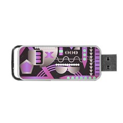 Illustration Background Abstract Geometric Portable Usb Flash (one Side) by Wegoenart