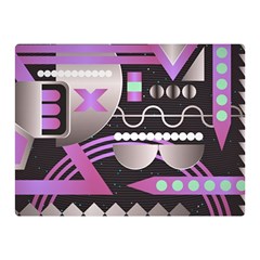 Illustration Background Abstract Geometric Double Sided Flano Blanket (mini)  by Wegoenart