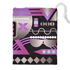 Illustration Background Abstract Geometric Drawstring Pouch (4xl) by Wegoenart