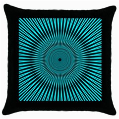 Illusion Geometric Background Throw Pillow Case (black) by Wegoenart