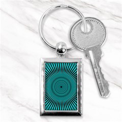 Illusion Geometric Background Key Chain (rectangle) by Wegoenart