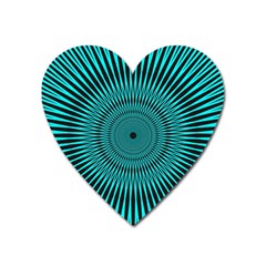 Illusion Geometric Background Heart Magnet by Wegoenart