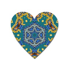 Illustration Art Pattern Design Wallpaper Heart Magnet by Wegoenart