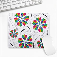 Illustration Colorful Flowers Floral Pattern Large Mousepads by Wegoenart