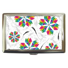 Illustration Colorful Flowers Floral Pattern Cigarette Money Case by Wegoenart