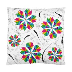 Illustration Colorful Flowers Floral Pattern Standard Cushion Case (two Sides) by Wegoenart