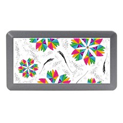 Illustration Colorful Flowers Floral Pattern Memory Card Reader (mini) by Wegoenart