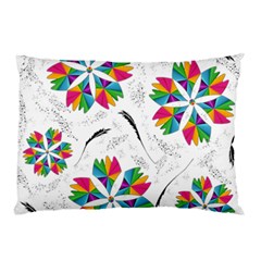 Illustration Colorful Flowers Floral Pattern Pillow Case (two Sides) by Wegoenart