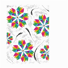 Illustration Colorful Flowers Floral Pattern Small Garden Flag (two Sides) by Wegoenart