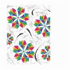 Illustration Colorful Flowers Floral Pattern Large Garden Flag (two Sides) by Wegoenart